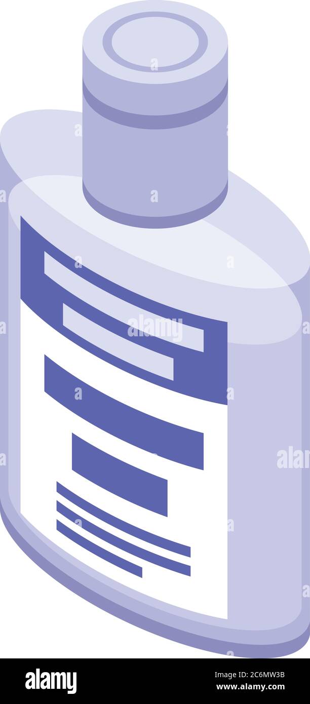 Alcohol antiseptic icon, isometric style Stock Vector