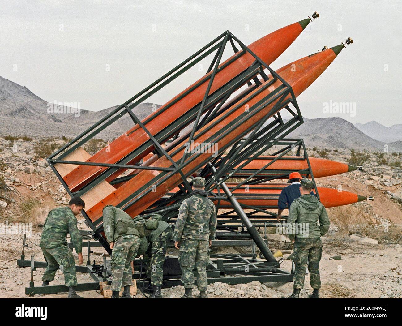 Ballistic Aerial Target System (BATS) missiles are prepared for