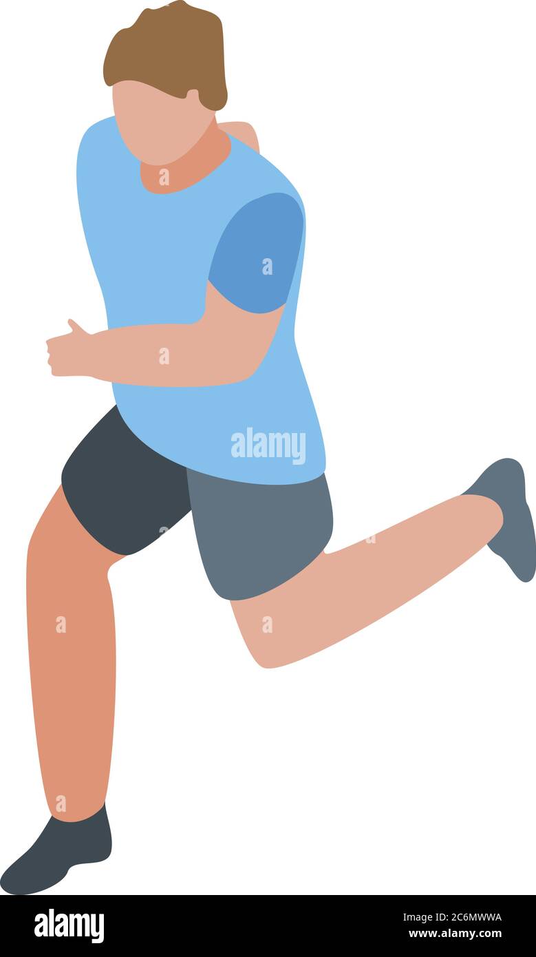 Fast boy running icon, isometric style Stock Vector Image & Art - Alamy