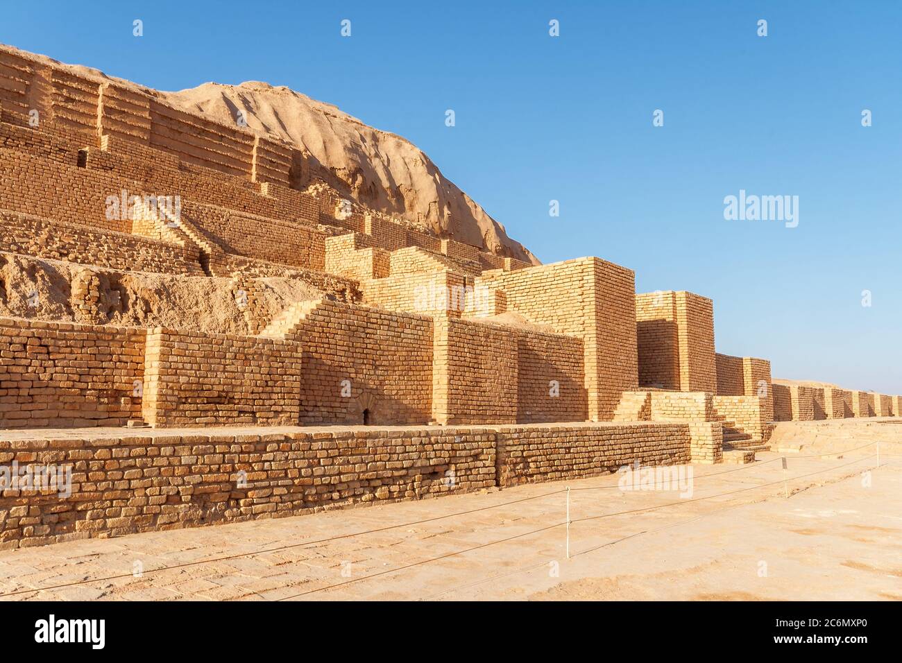 Entrance gate into historical complex Chogha Zanbil. Also known as Dur Untash is ancient Elamite construction in Khuzestan province of Iran, nerby SUS Stock Photo