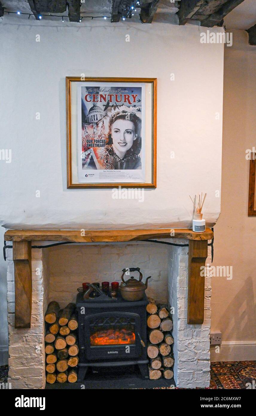 Ditchling Sussex UK 10th July 2020 The Dame Vera Lynn room inside the