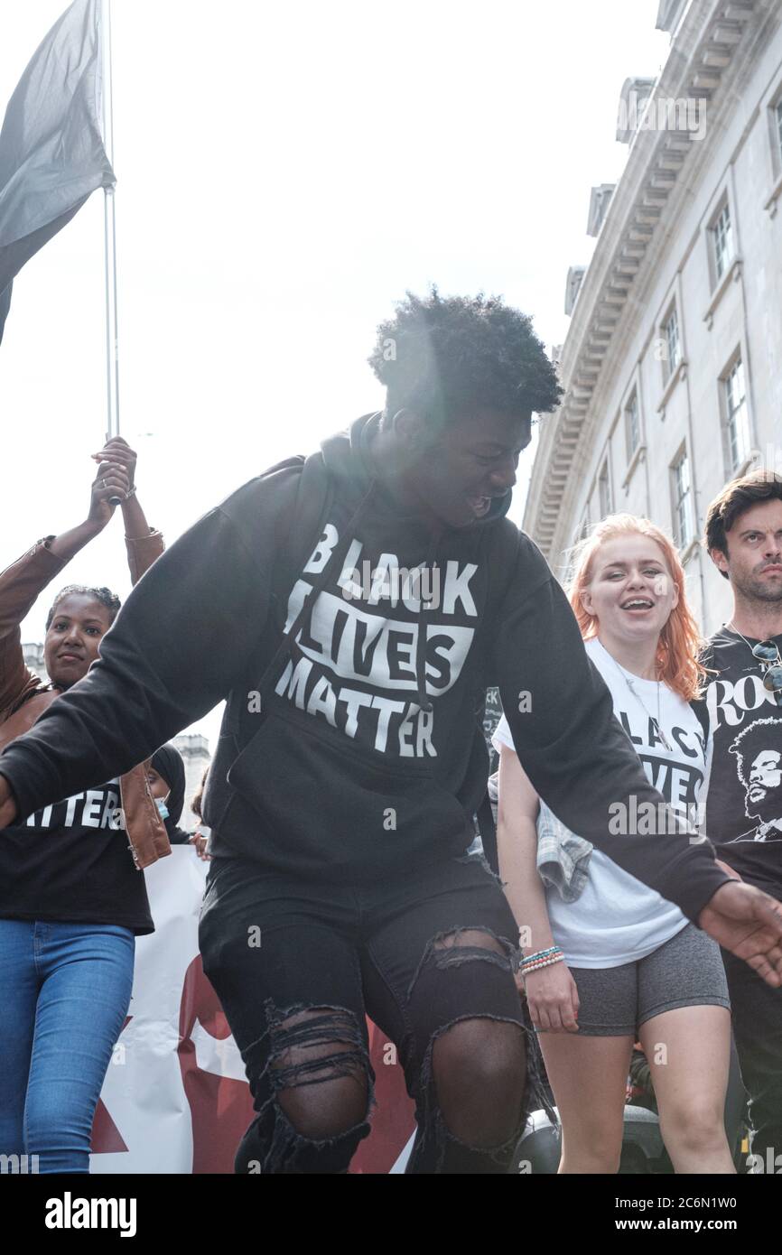 All Black Lives Matter March Through London June 29th Stock Photo