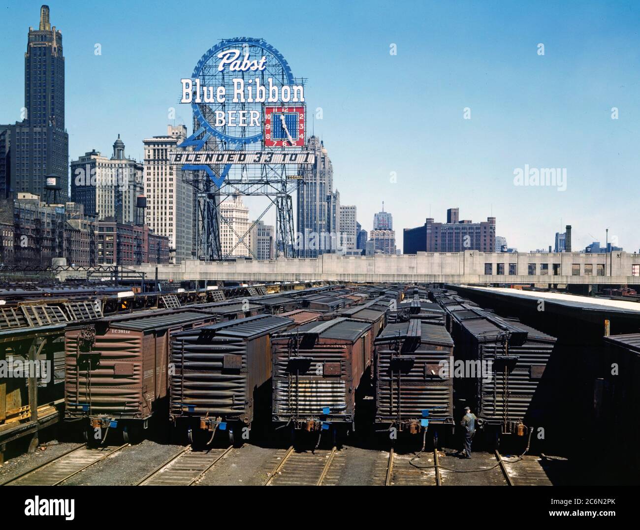 General view of part of the South Water Street freight depot of the