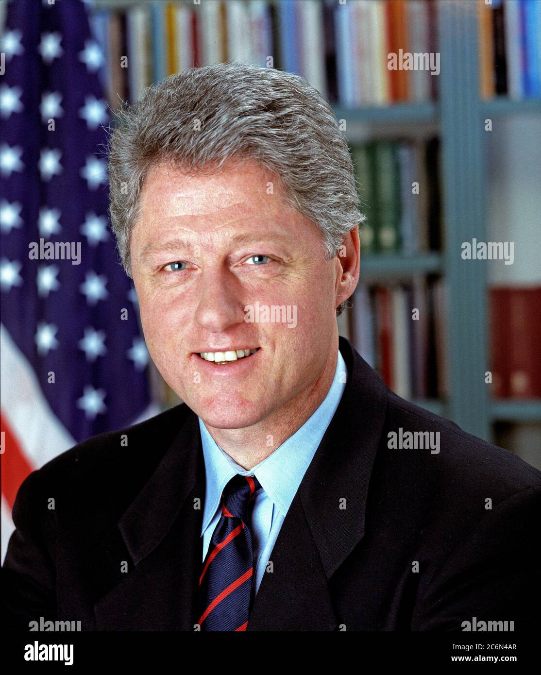 1993 Official Portrait of President William Jefferson Clinton Stock Photo