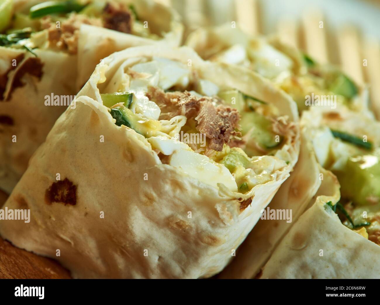 LowCalorie and LowFat Tuna Salad Sandwich Roll Stock Photo Alamy