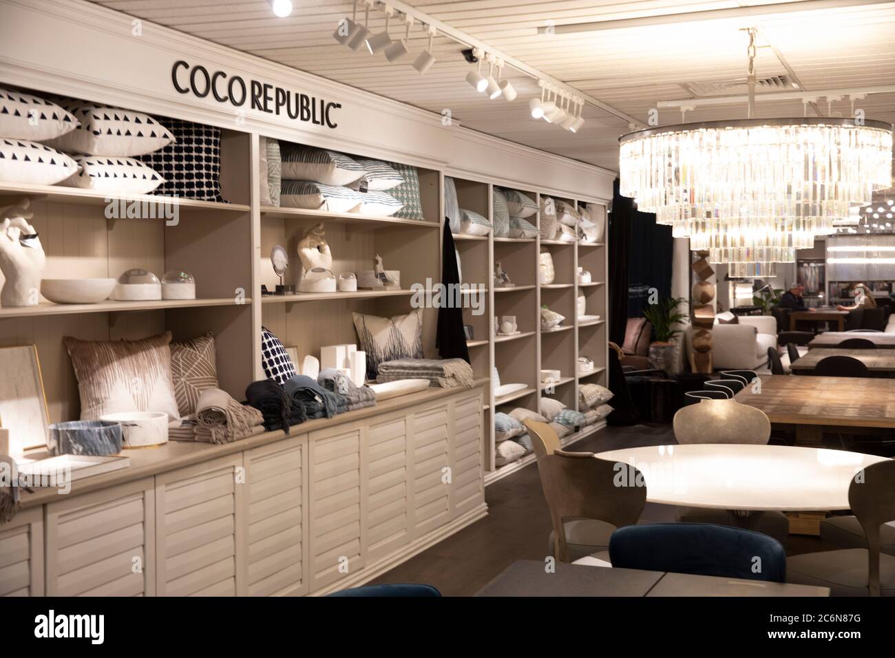Coco republic furniture store in St Leonards Sydney interior with furniture for sale,Sydney