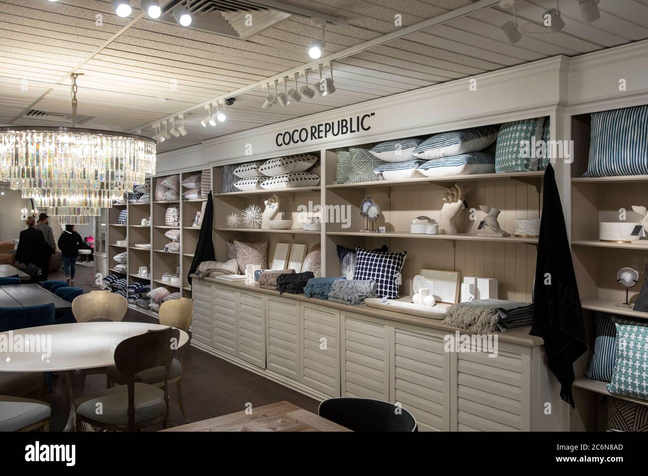 Coco republic furniture store in St Leonards Sydney interior with