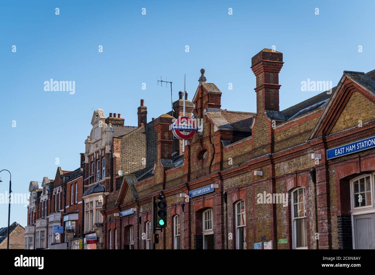 Outside East Ham Tube Station London Stock Photo Alamy