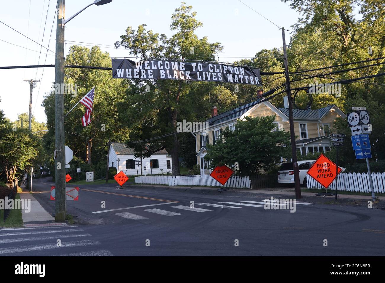 Clifton, VA, USA. 10th July, 2020. The small Northern Virginia town of