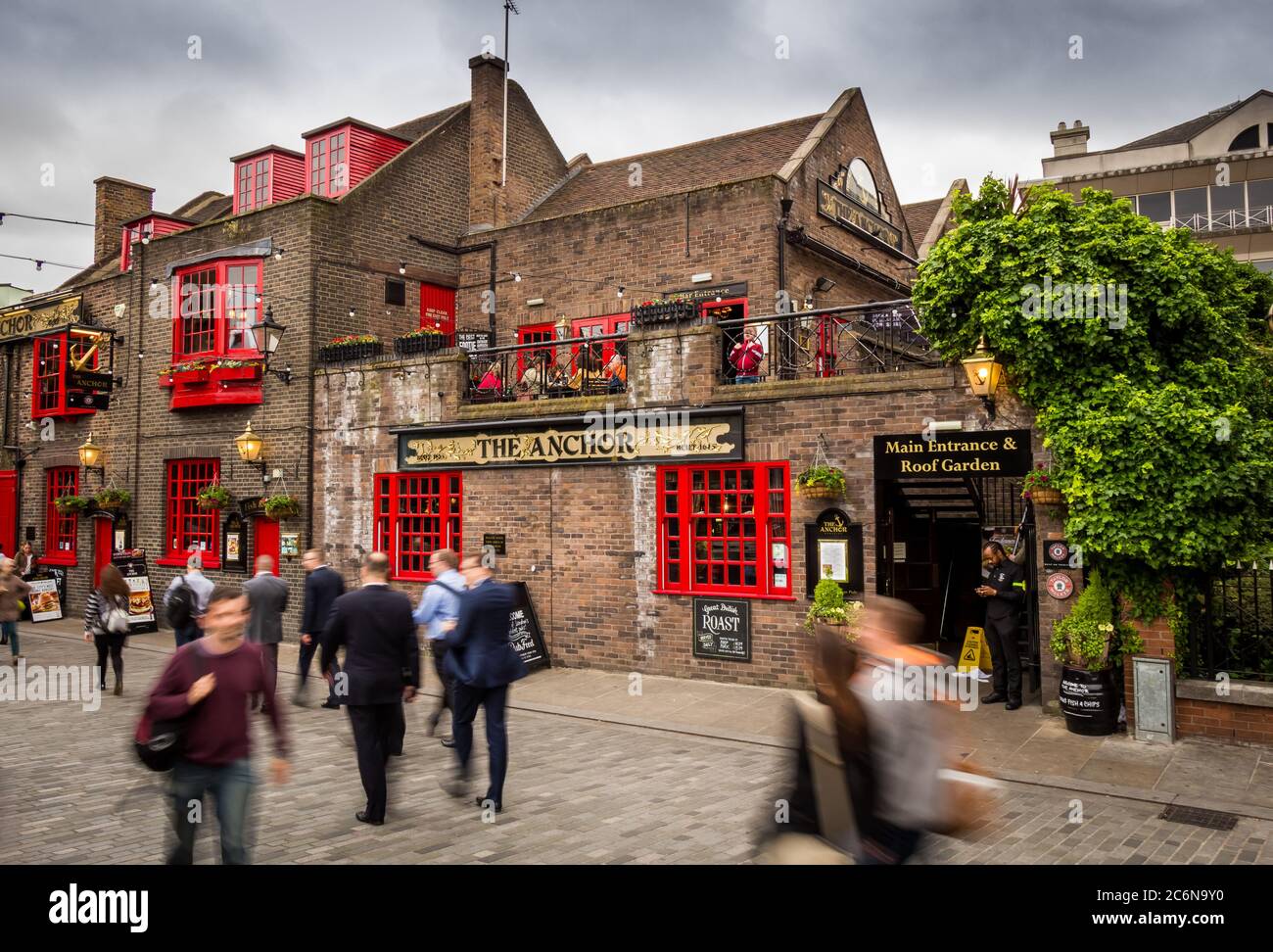 picture The Anchor Bankside Pub London https www alamy com the anchor bankside pub by the thames in southwark london england united kingdom at rush hour on an overcast summer afternoon image365574468 html