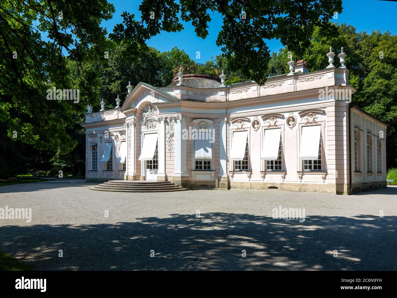 Munich. Germany - July 27, 2018: The Amalienburg pavilion in the ...