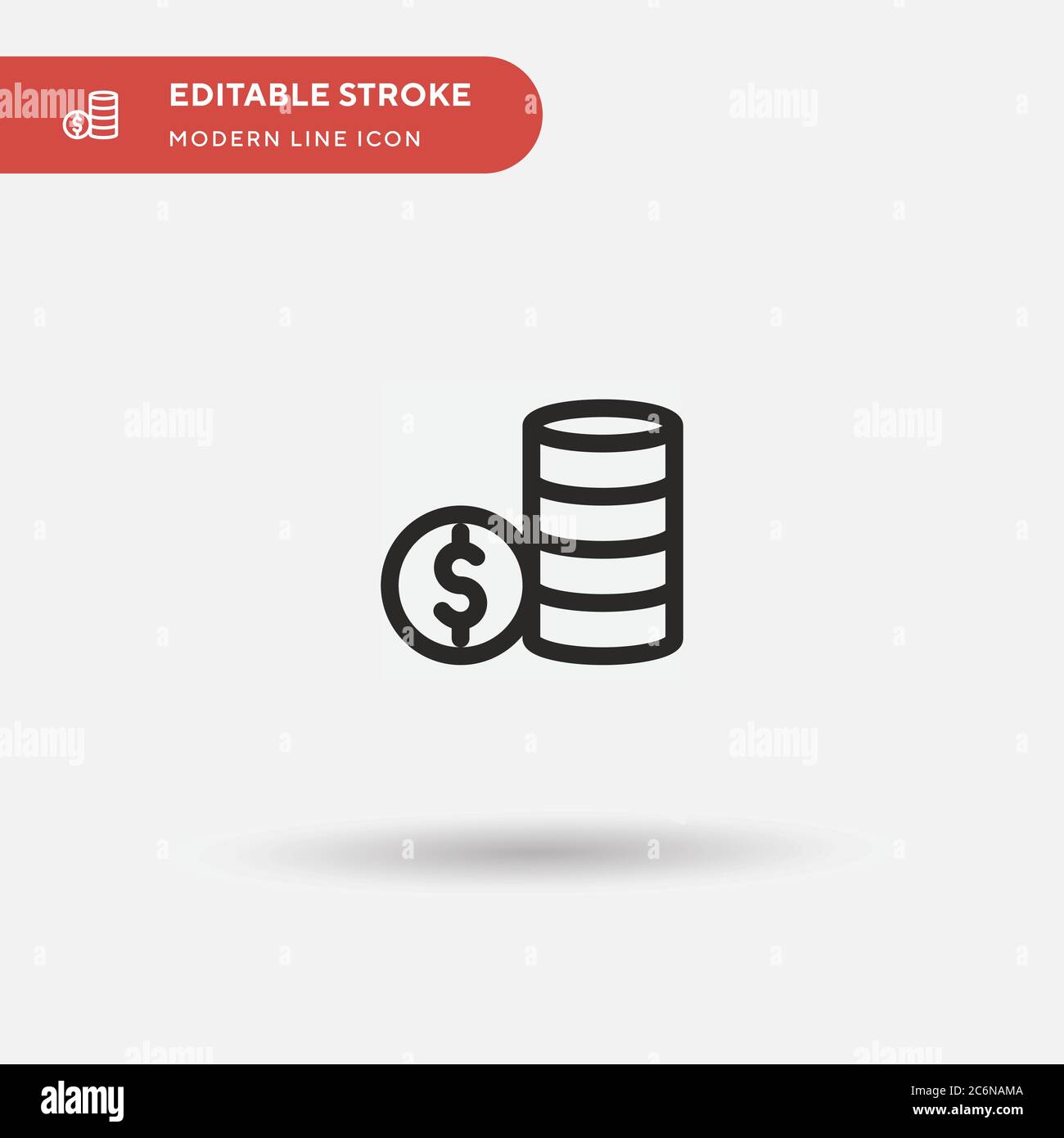 Coins Simple vector icon. Illustration symbol design template for web ...