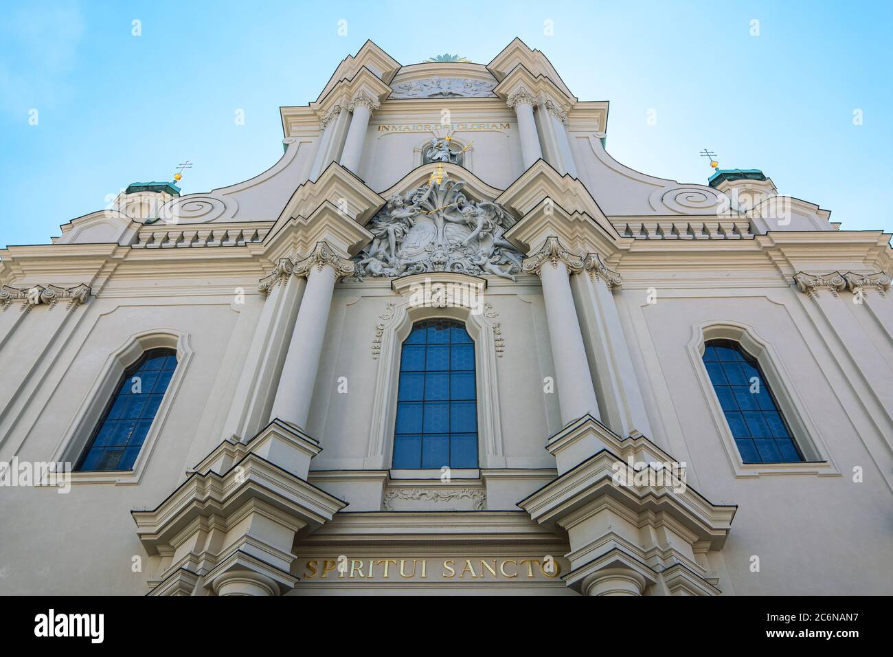 Munich. Germany , old town. the facade of the church of Holy Gost Stock Photo