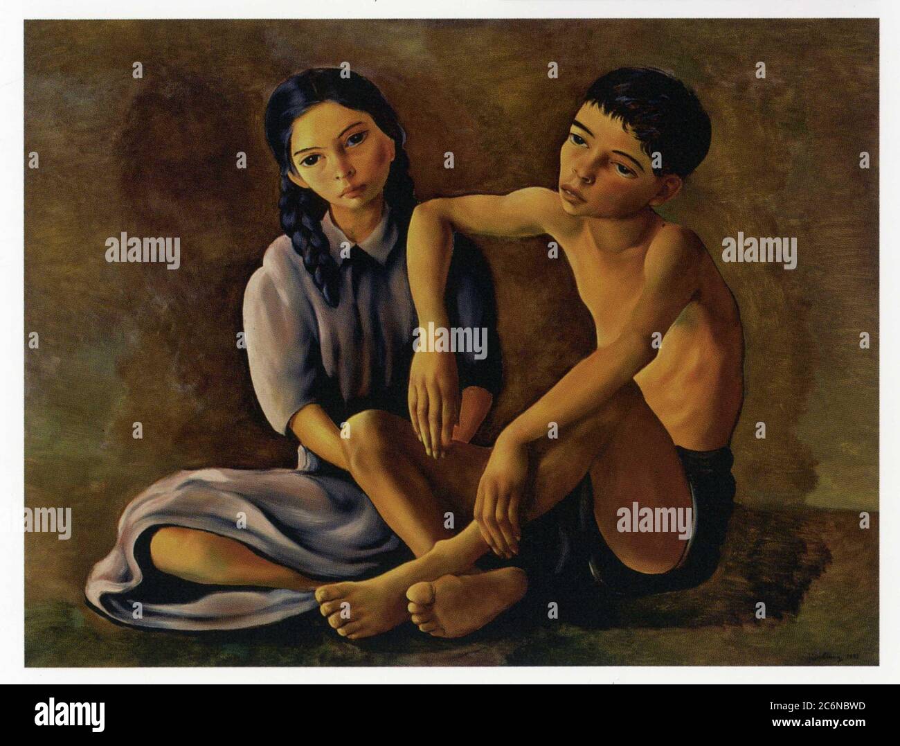 MOISE KISLING. FRÈRE ET SOEUR. 1952. HUILE SUR TOILE. 116 X 89 CM Stock  Photo - Alamy