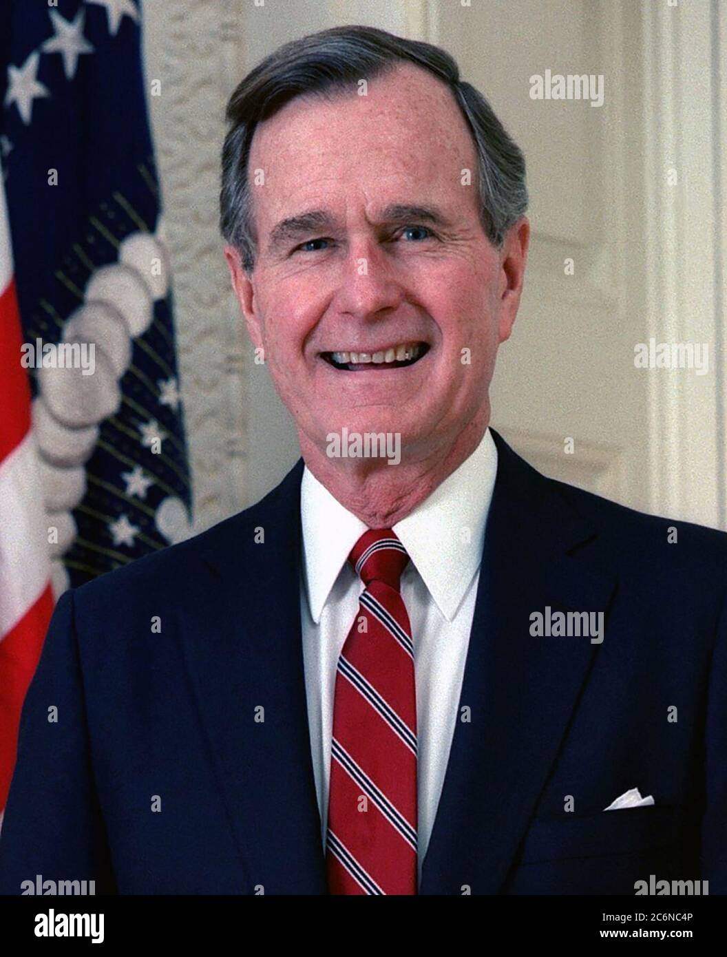 Former President George H.W. Bush Portrait  ca. 1989 Stock Photo