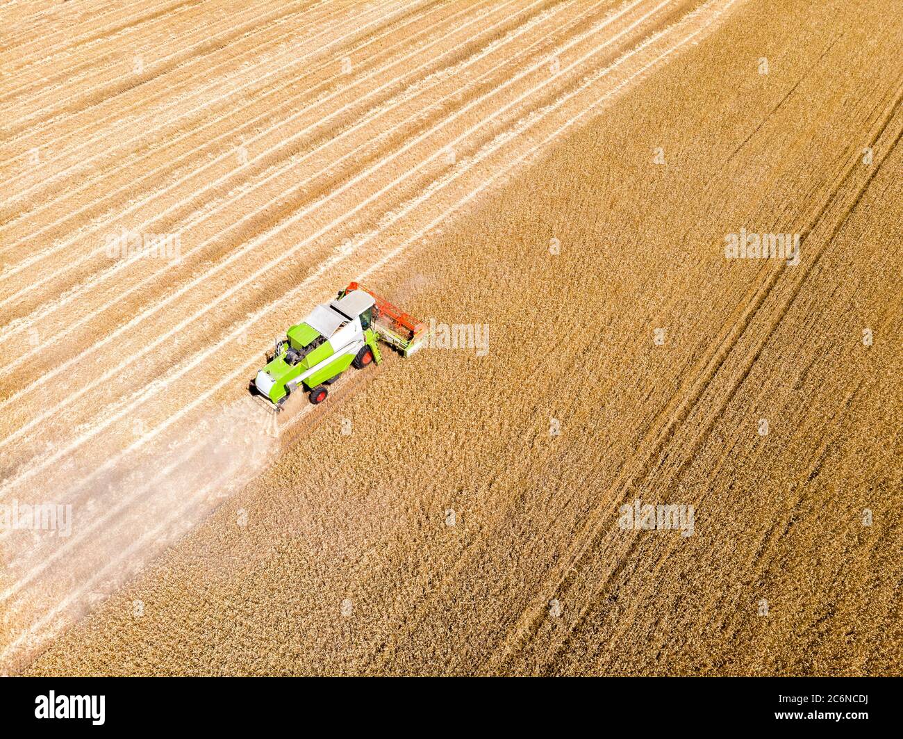 Big farm tractor aerial view green hi-res stock photography and images ...