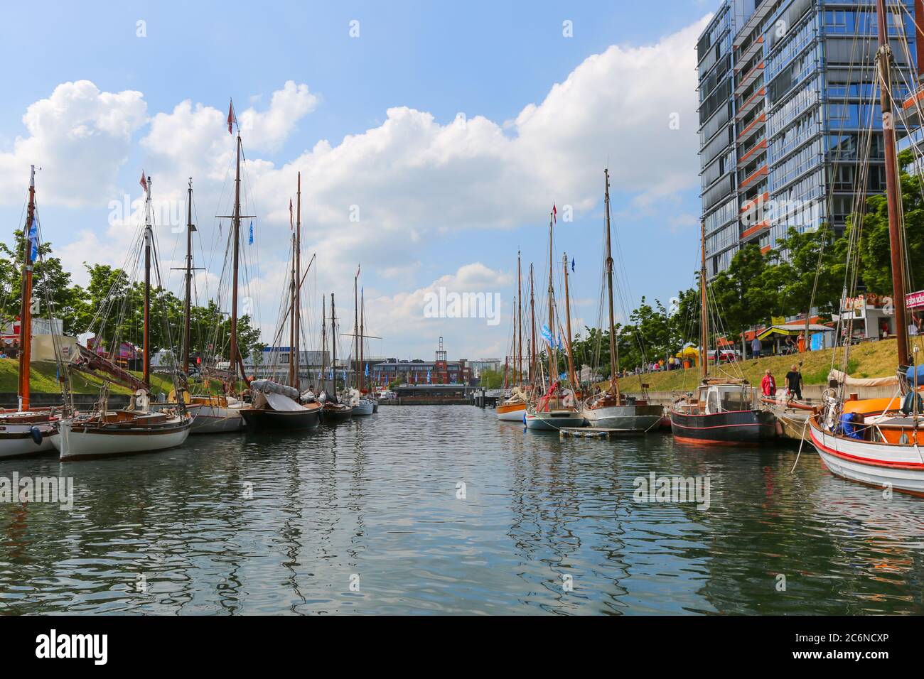 Sailing boats in the harbour. Kiel, Germany Stock Photo