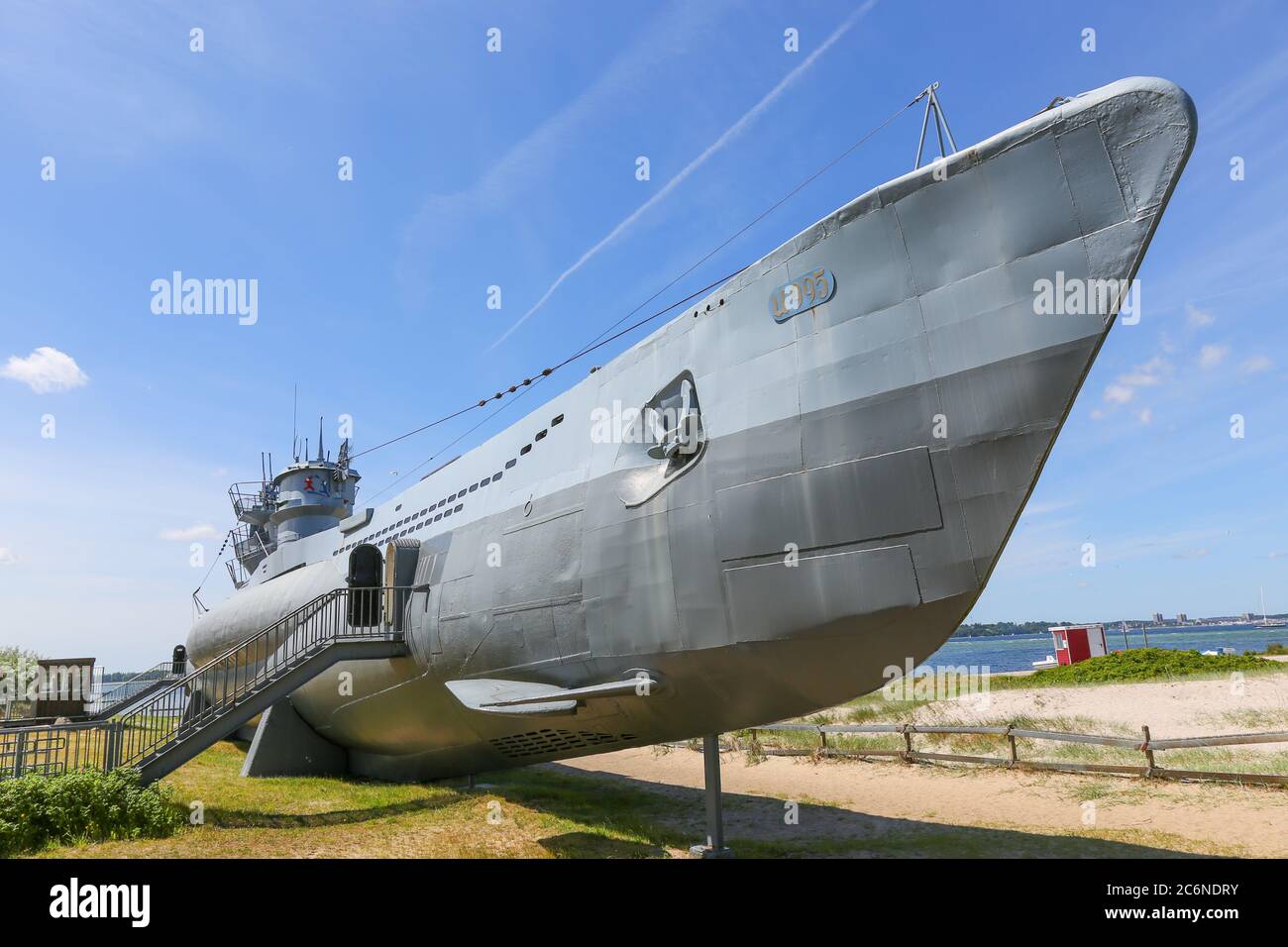 German, submarine, U-995, museum ship, Laboe, Naval Memorial, Laboe, Germany Stock Photo