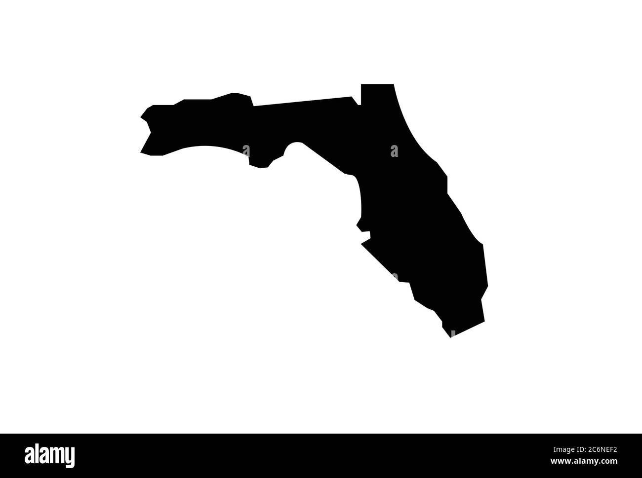 Florida map outline U.S. state vector illustration Stock Vector Image ...