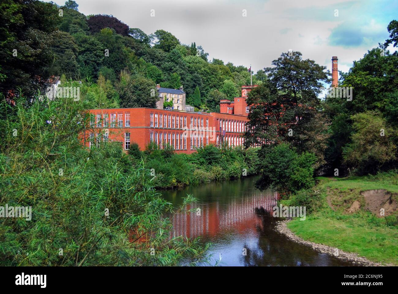 The historic Masson Mills near Matlock in Derbyshire, UK Stock Photo ...