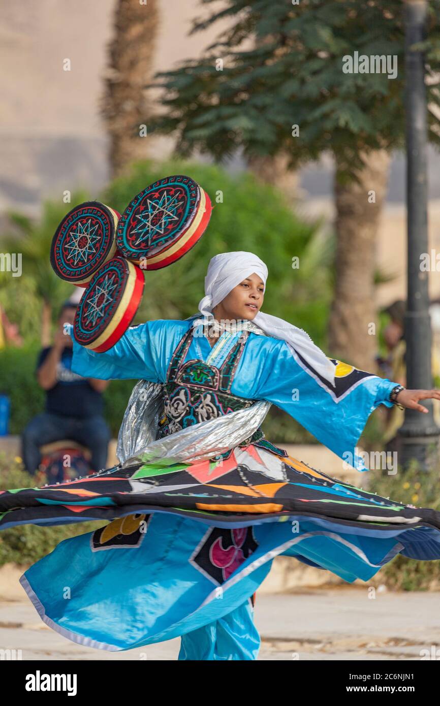 Whirling Dervish performance at the Citadel, Cairo, Egypt Stock Photo ...