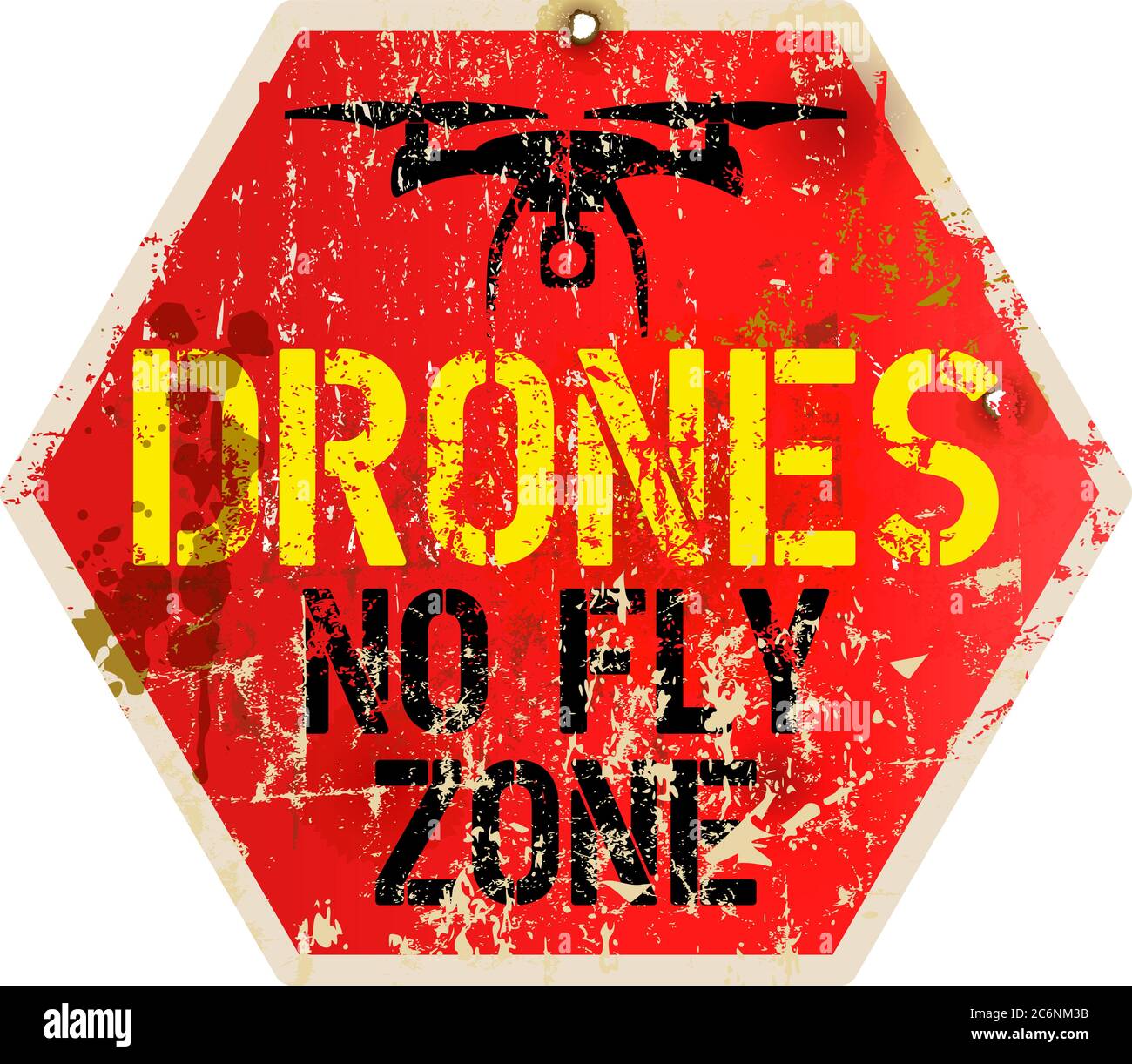 no fly zone for drones, grungy prohibition sign, vector Stock Vector Image & Art Alamy