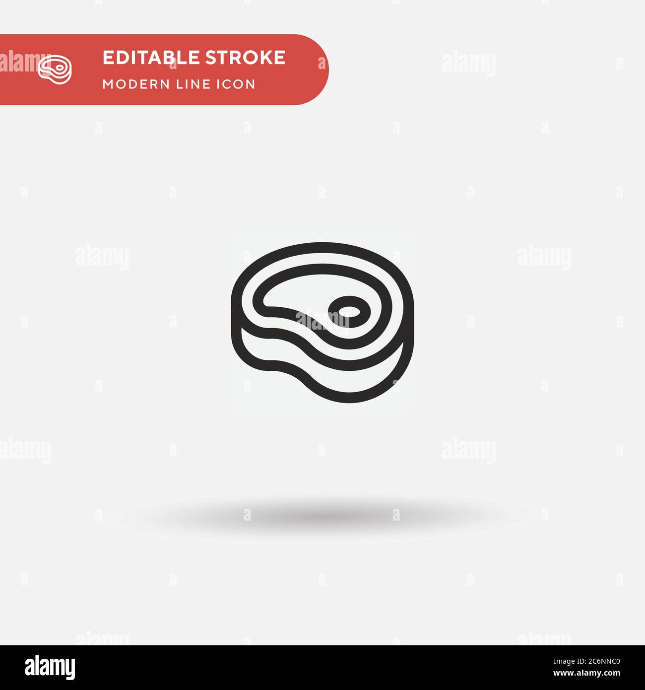 Meat Simple vector icon. Illustration symbol design template for web ...
