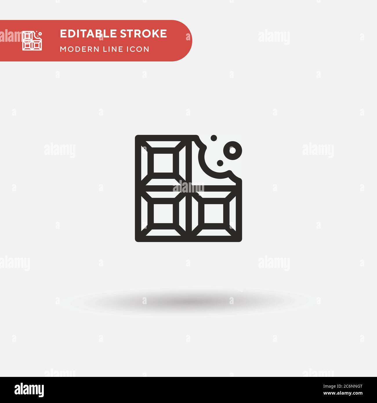 Chocolate Simple vector icon. Illustration symbol design template for ...