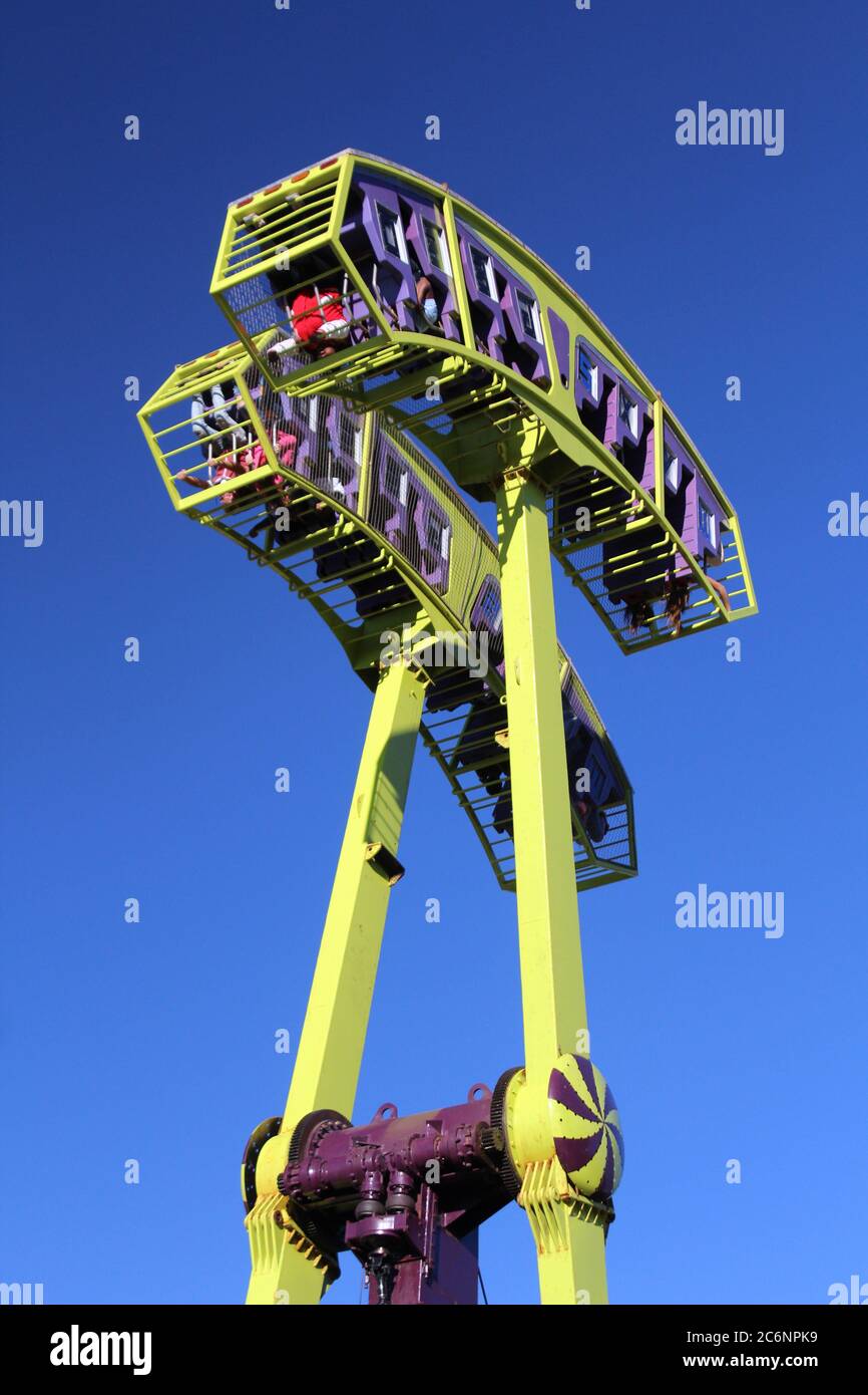 Looping Starship in its upper position Stock Photo