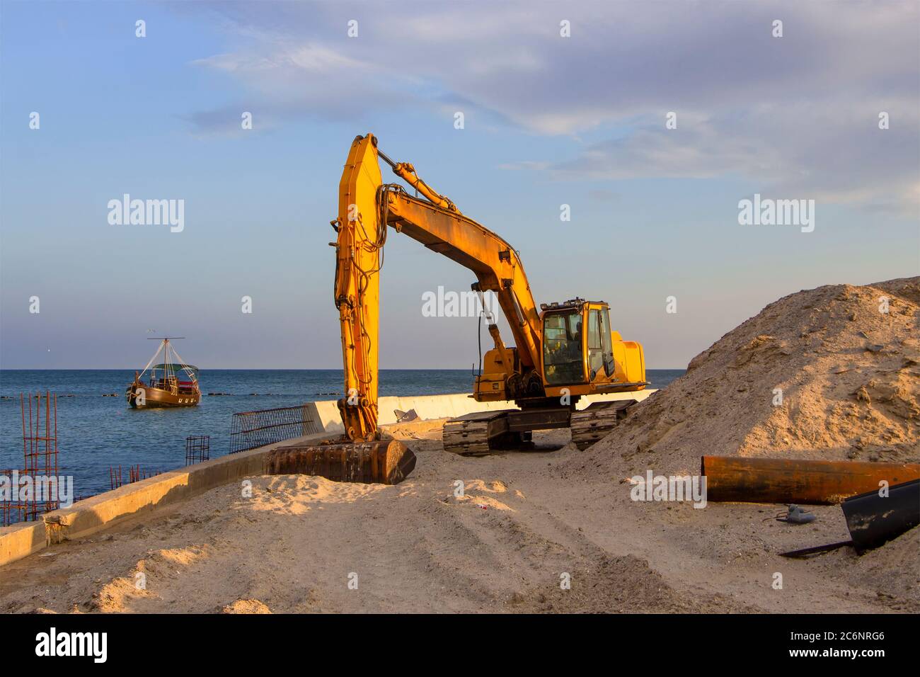 Excavator On A Beach High Resolution Stock Photography and Images Alamy