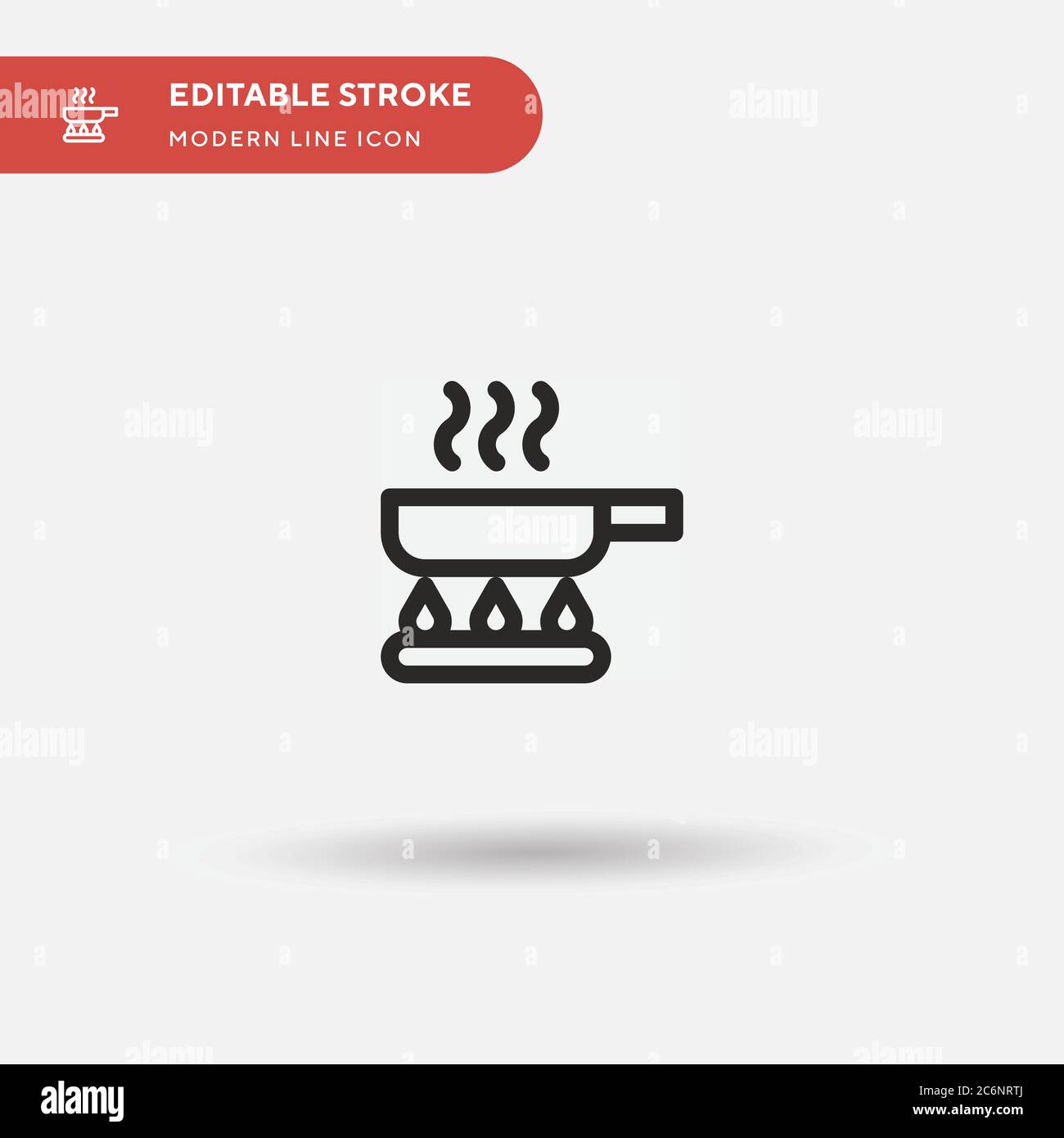 Frying Pan Simple vector icon. Illustration symbol design template for ...