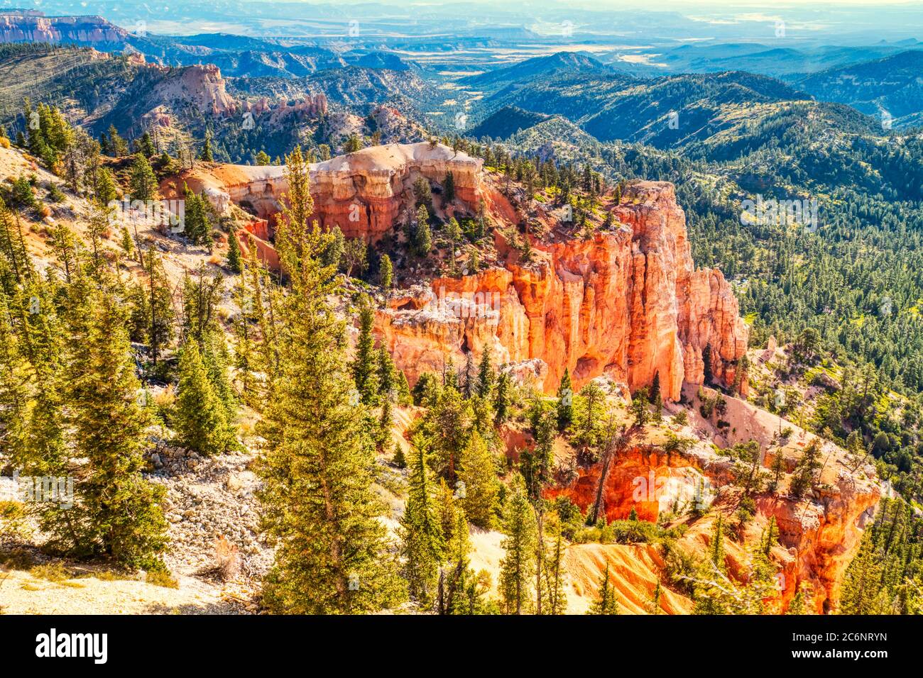 Bryce Canyon National Park during a Sunny Day, View from Farview Point ...