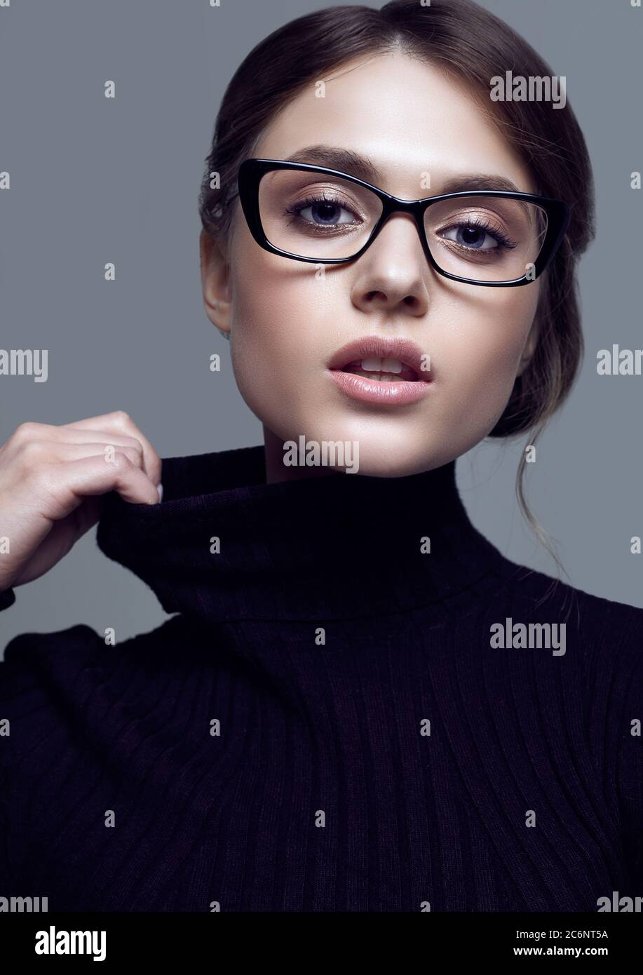 cute black turtleneck