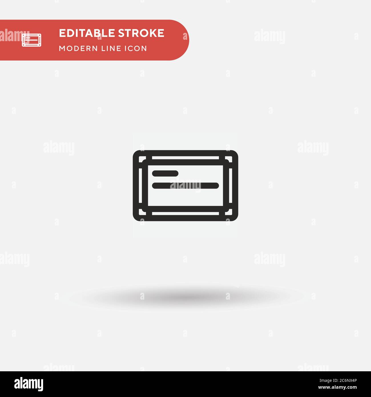 Whiteboard Simple vector icon. Illustration symbol design template for web mobile UI element. Perfect color modern pictogram on editable stroke. White Stock Vector