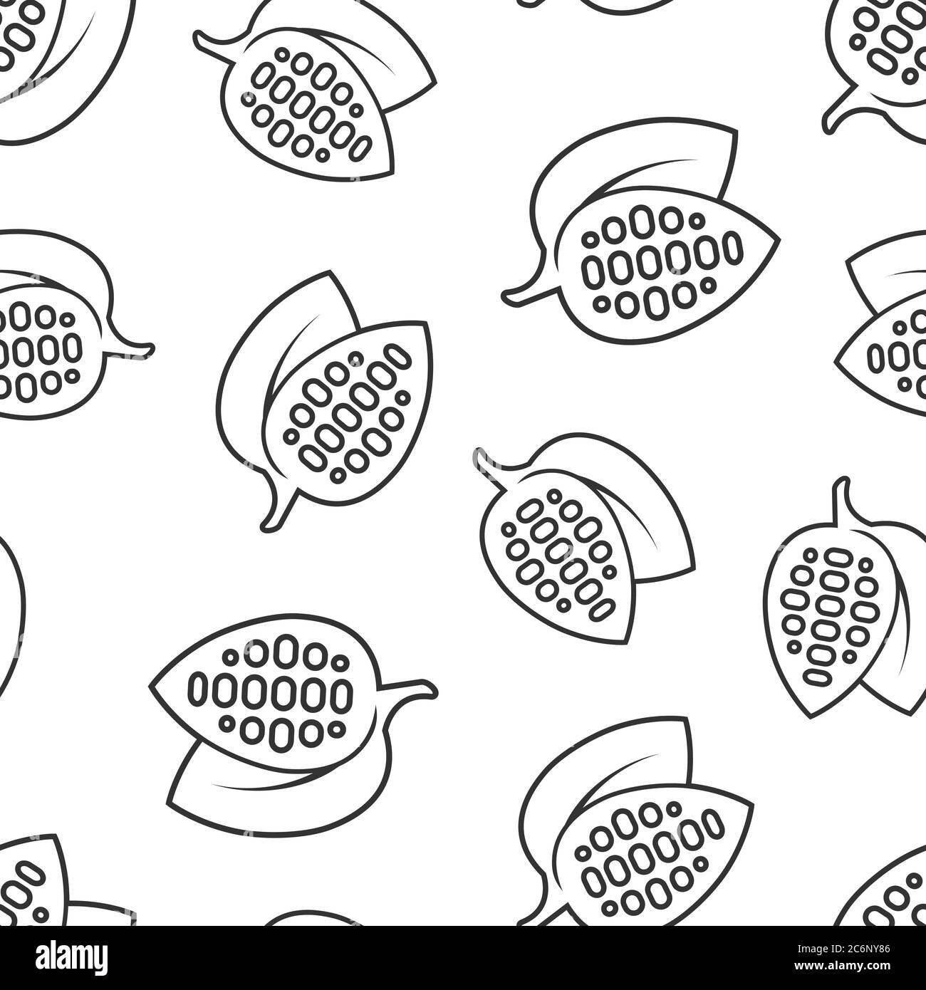 Cocoa bean icon in flat style. Chocolate cream vector illustration on ...