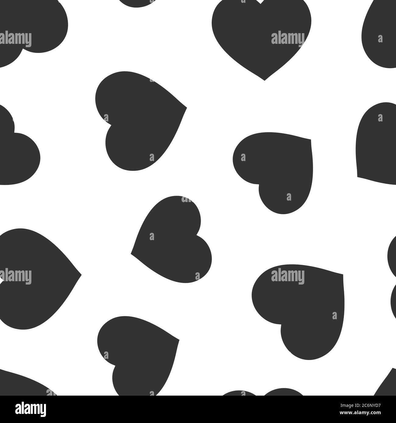 Heart icon in flat style. Love vector illustration on white isolated ...