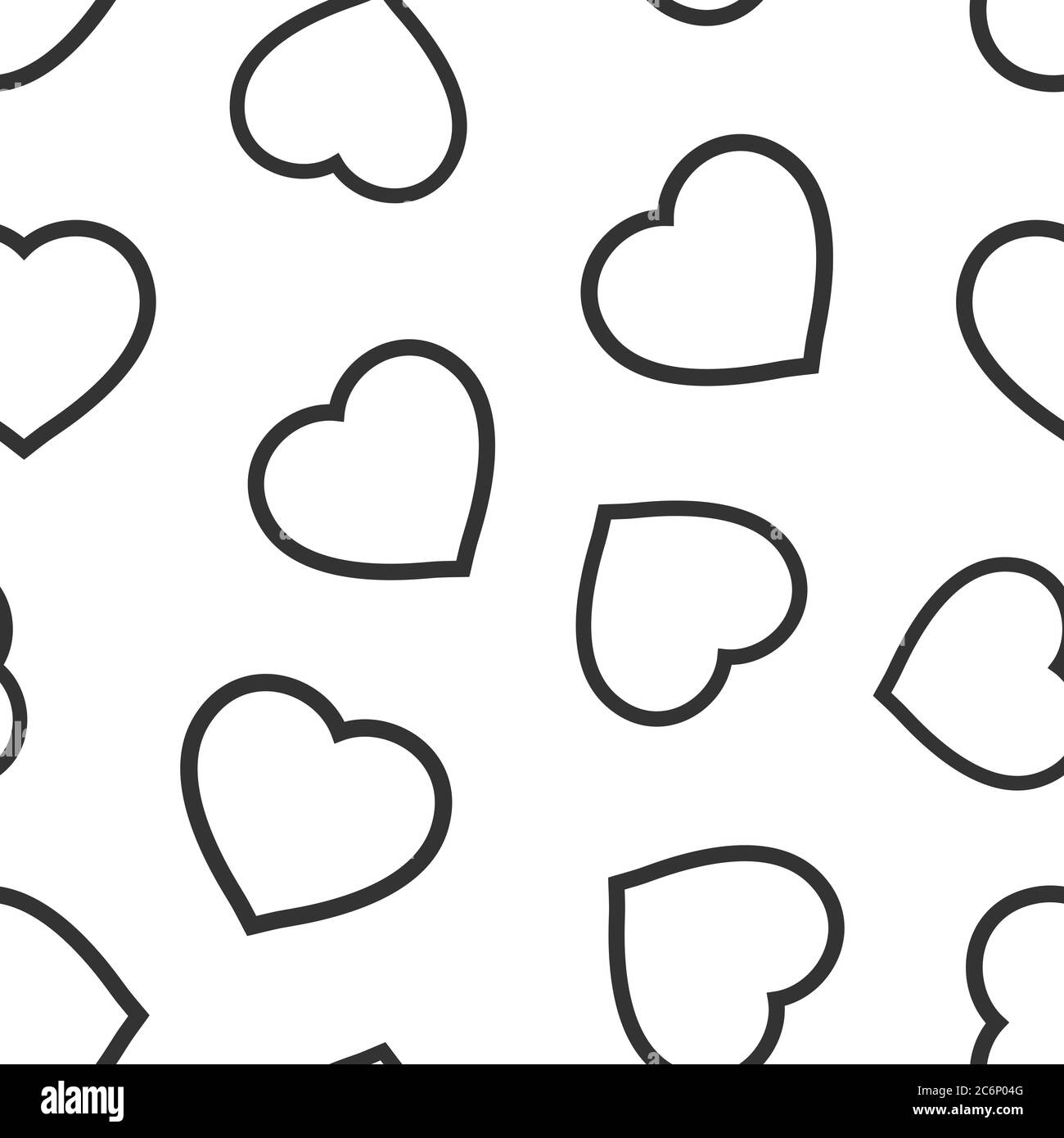 Heart icon in flat style. Love vector illustration on white isolated ...