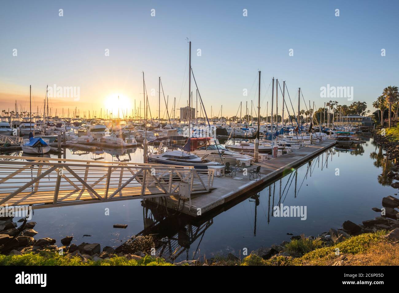 Boat marina located at Marina Village in Mission Bay Park. San Diego
