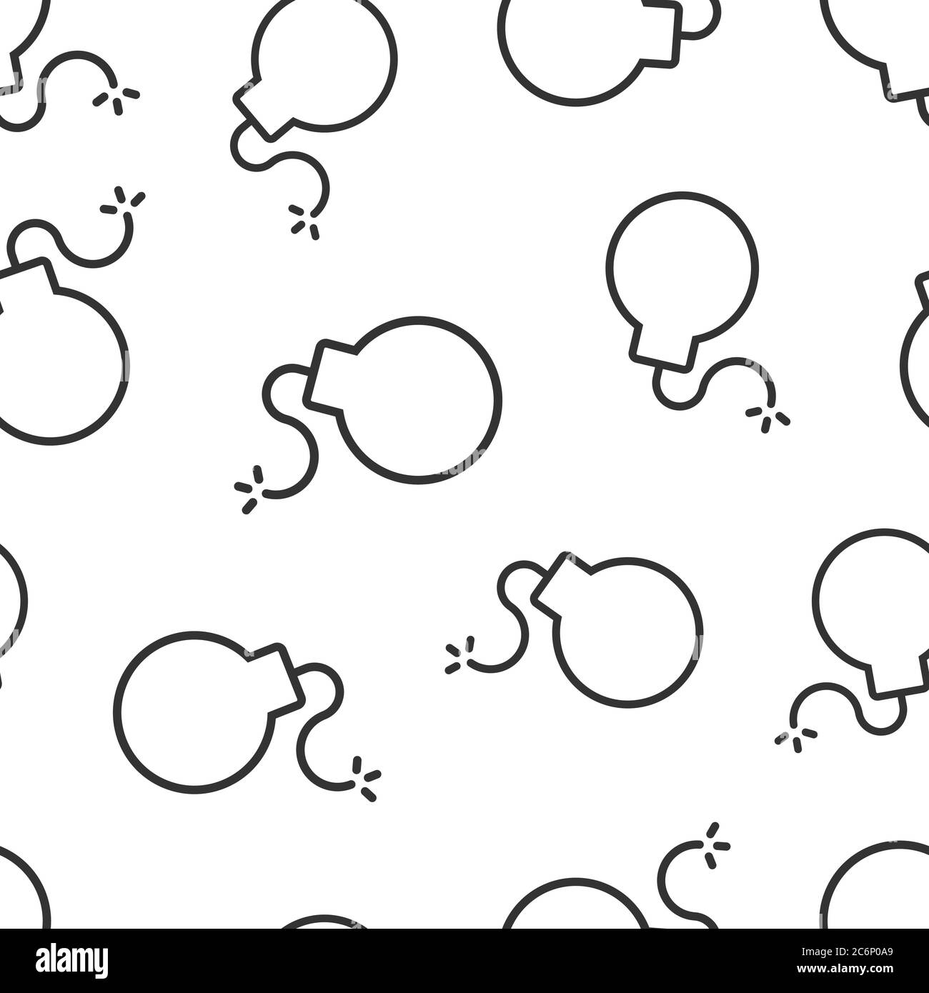 Bomb icon in flat style. Dynamite vector illustration on white isolated ...