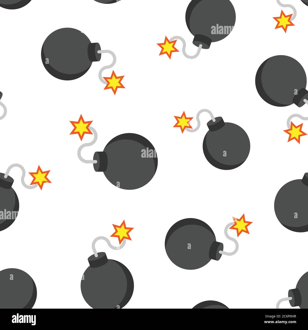 Bomb icon in flat style. Dynamite vector illustration on white isolated ...