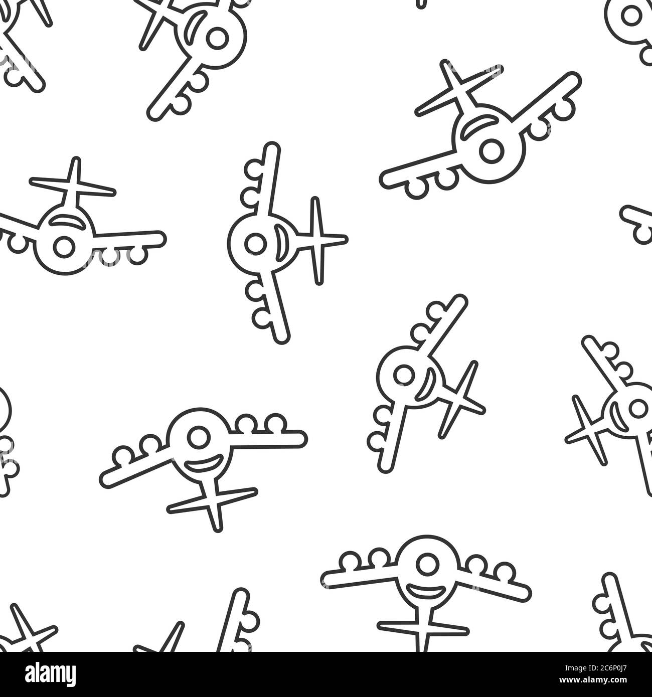 Plane icon in flat style. Airplane vector illustration on white ...