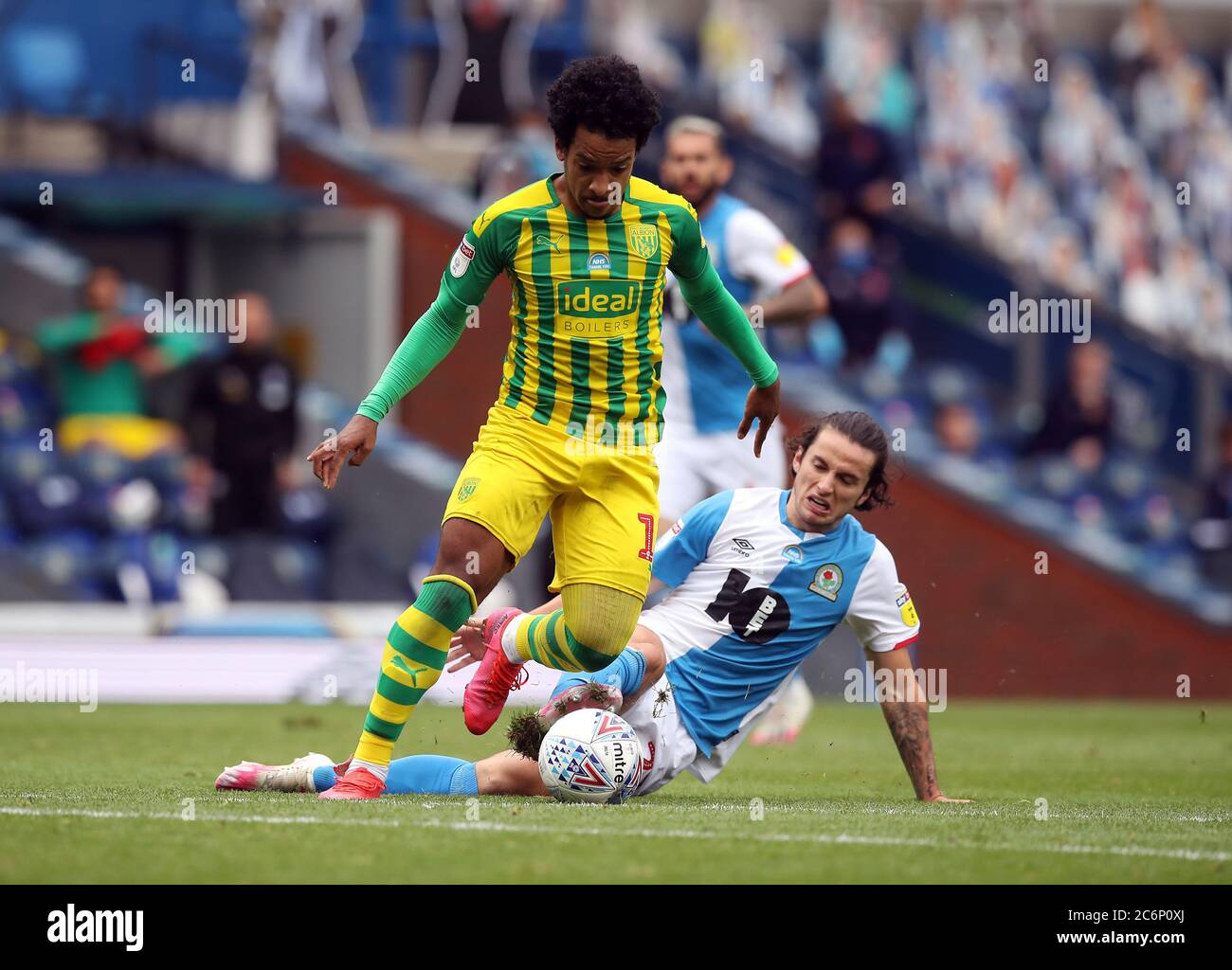 Blackburn Rovers' Lewis Travis competing with Millwall's George News  Photo - Getty Images