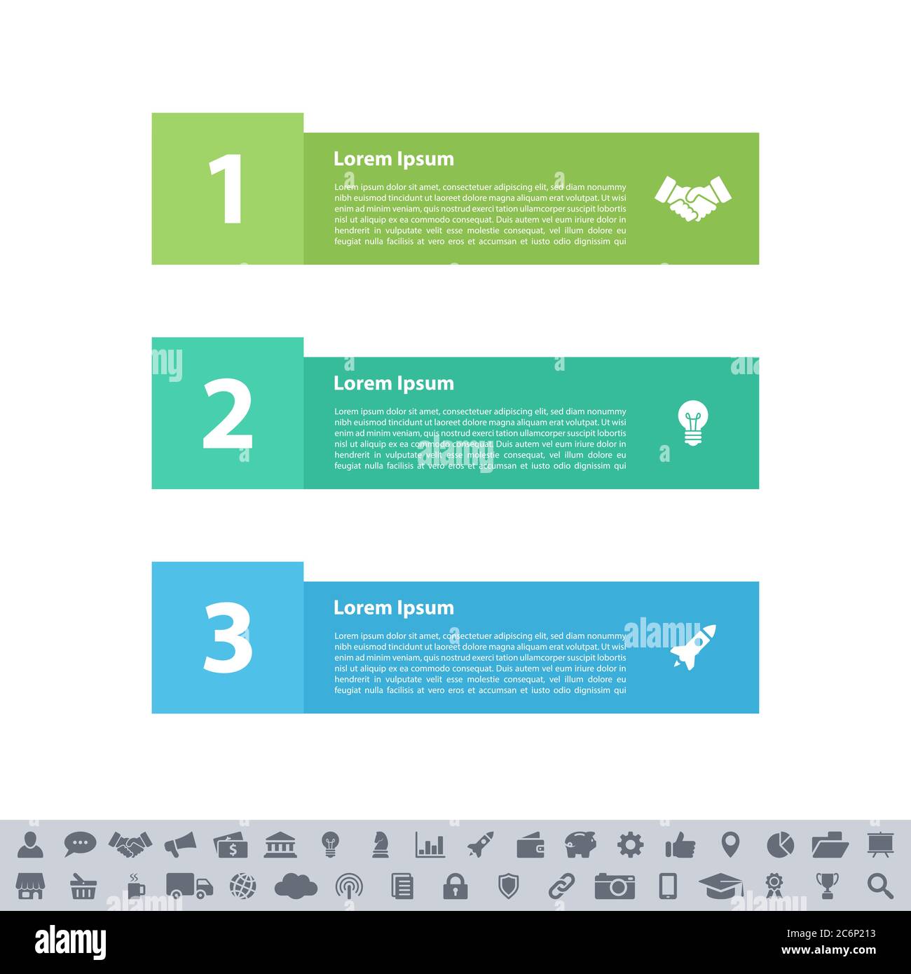 Infographic design business concept vector illustration with 3 steps or ...