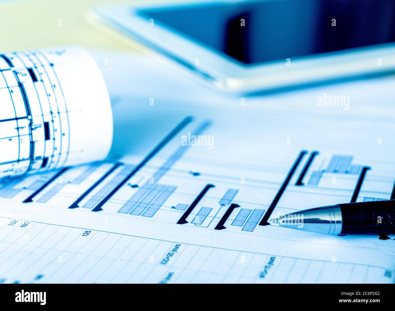 Project management - Construction project planning Stock Photo