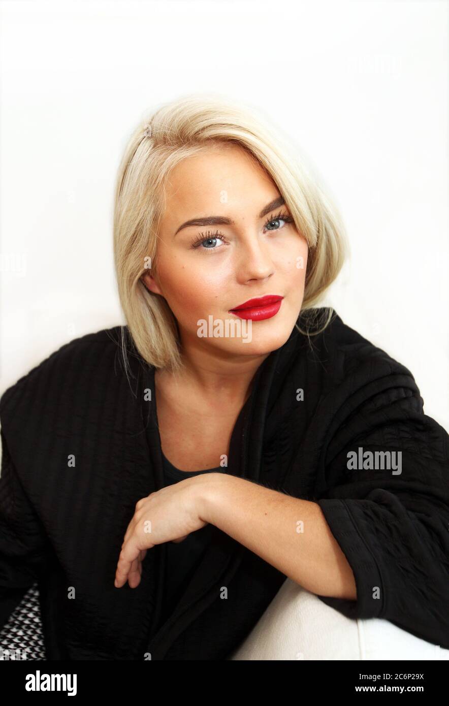 Fashion blogger Angelica Blick. Photo Jeppe Gustafsson Stock Photo - Alamy