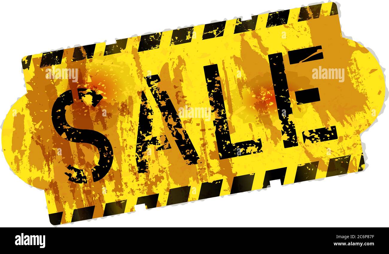 grungy sale sign, vector Stock Vector
