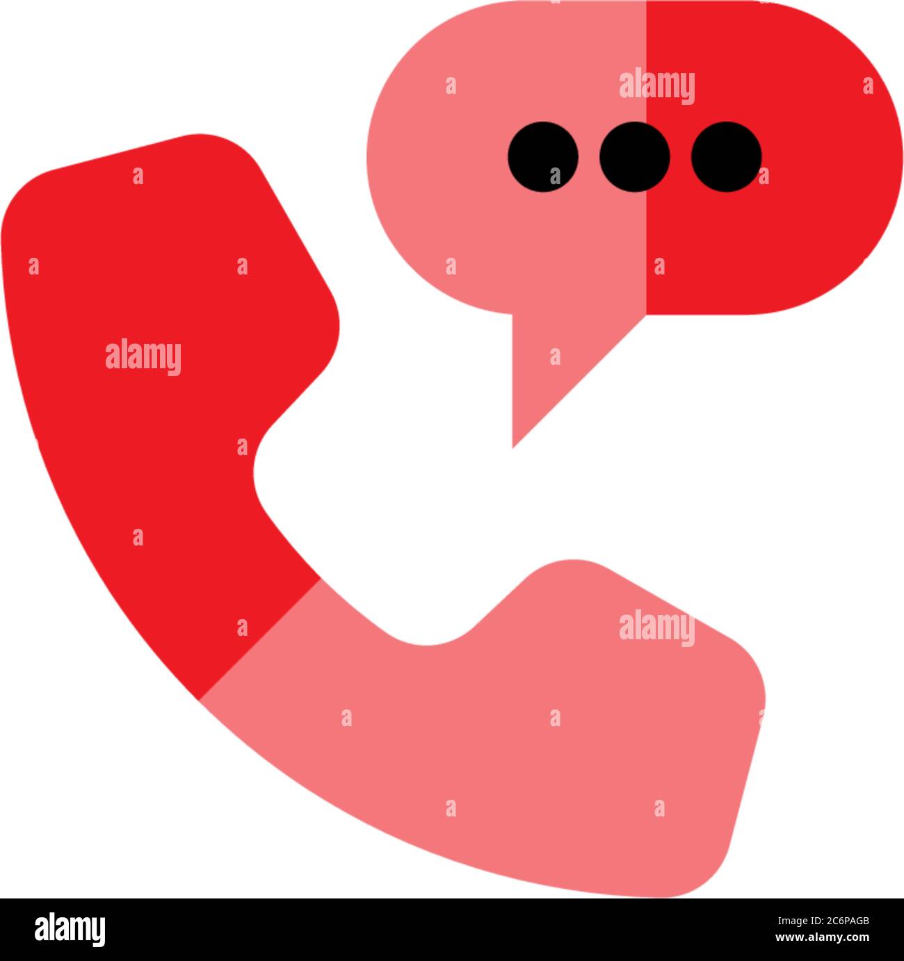 Phone bubble chat icon logo vector template Stock Vector