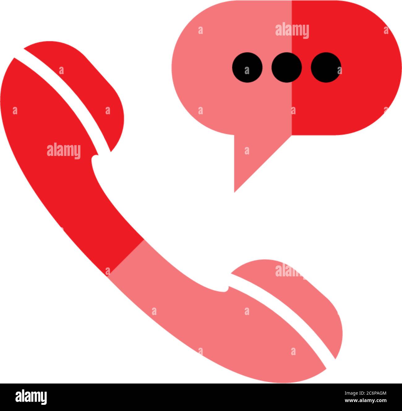 Phone bubble chat icon logo vector template Stock Vector