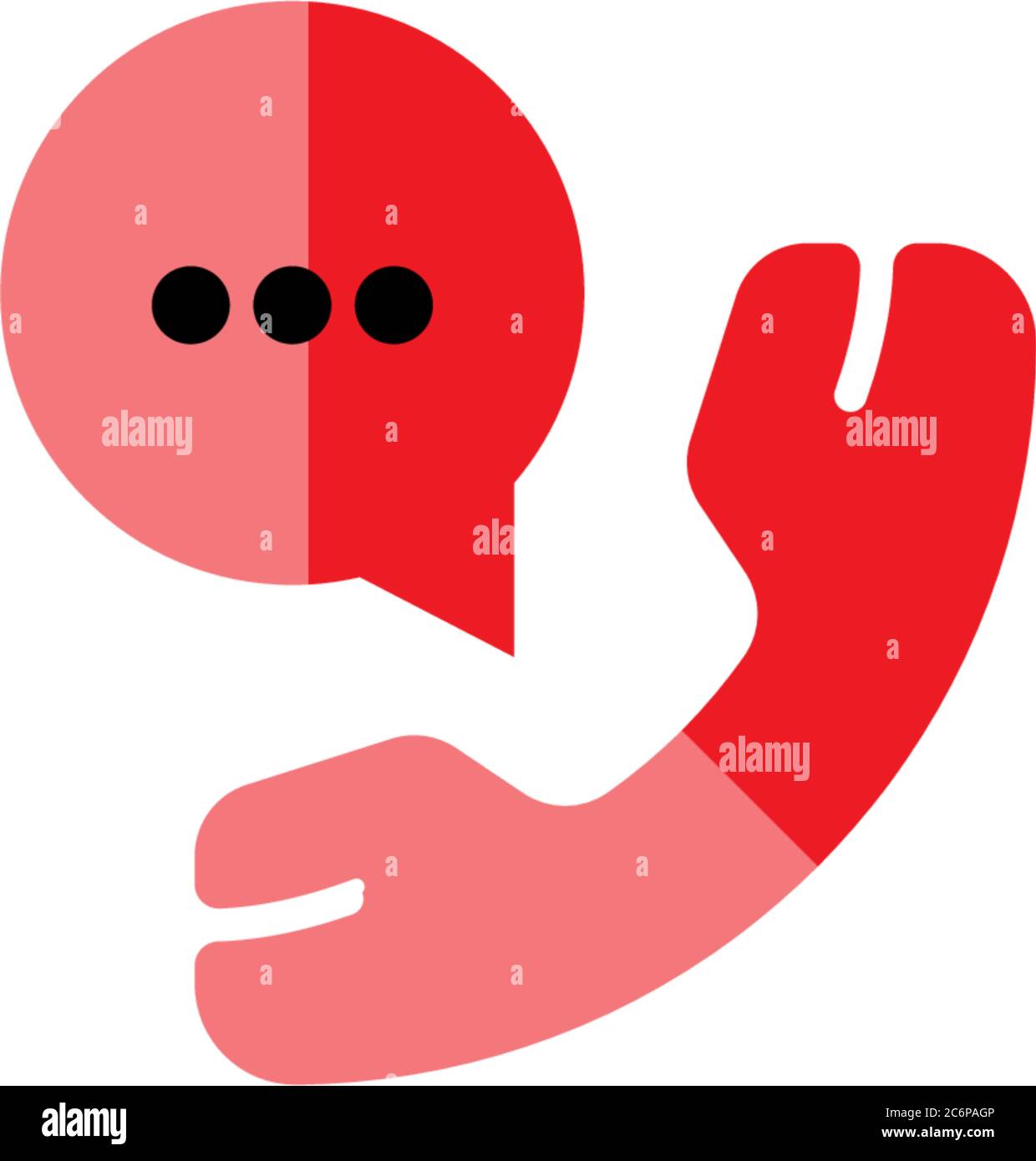 Phone bubble chat icon logo vector template Stock Vector