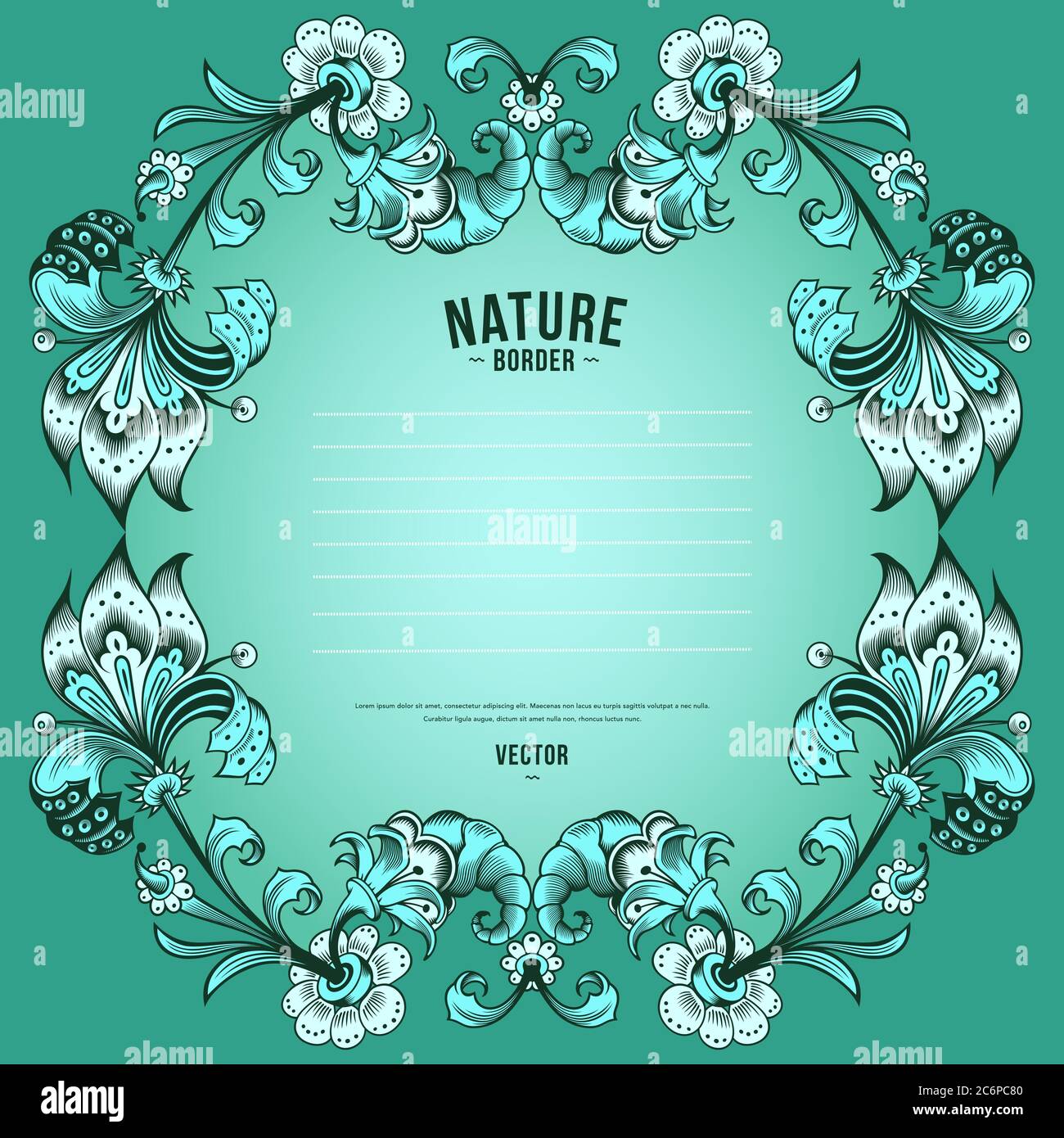 Floral hand drawn vector border Stock Vector Image & Art - Alamy